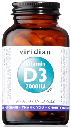 VIRIDIAN VITAMIN D3 2000IU 60CPS - Parafarmacia Mostacciano