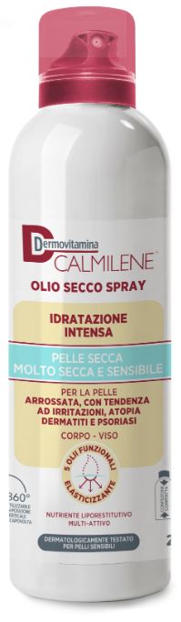 DERMOVITAMINA CALMILENE OLIO SECCO SPRAY IDRATAZIONE INTENSA PER PELLE SECCA, MOLTO SECCA E SENSIBILE 200 ML - Parafarmacia Mostacciano