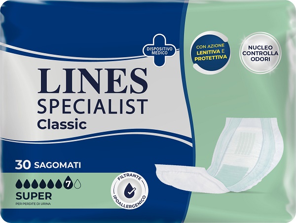 PANNOLONE LINES SPECIALIST CLASSIC SAGOMATO SUPER 30 PEZZI - Parafarmacia Mostacciano