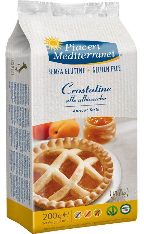 PIACERI MEDITERRANEI LE BONTA' DEL MATTINO CROSTATINE ALL'ALBICOCCA 4 X 50 G - Parafarmacia Mostacciano