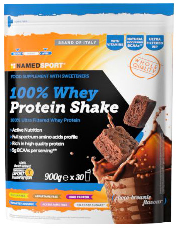 100% WHEY PROTEIN SHAKE CHOCO BROWNIE 900 G - Parafarmacia Mostacciano