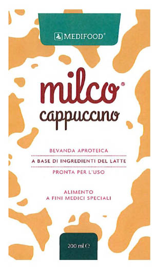 MEDIFOOD MILCO BEVANDA APROTEICA CAPPUCCINO 6 X 200 ML - Parafarmacia Mostacciano