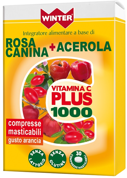 WINTER VITAMINA C PLUS 1000 ROSA CANINA + ACEROLA 30 COMPRESSE MASTICABILI - Parafarmacia Mostacciano