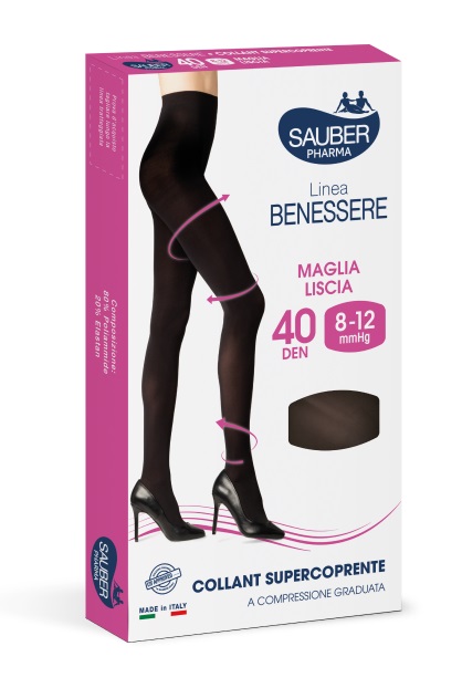 COLLANT SUPERCOPRENTE SAUBER 8-12MMHG NERO 4 - Parafarmacia Mostacciano