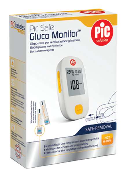 GLUCOMETRO CON MONITOR PIC GLUCO SAFE 1 PEZZO - Parafarmacia Mostacciano