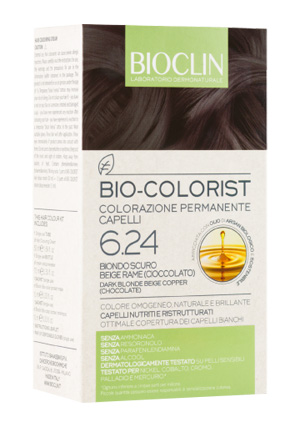 BIOCLIN BIO COLORIST 6,24 BIONDO SCURO BEIGE RAME - Parafarmacia Mostacciano