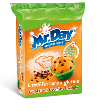 MR DAY MUFFIN SENZA GLUTINE CON PEPITE DI CIOCCOLATO FONDENTE 6 X 42 G - Parafarmacia Mostacciano