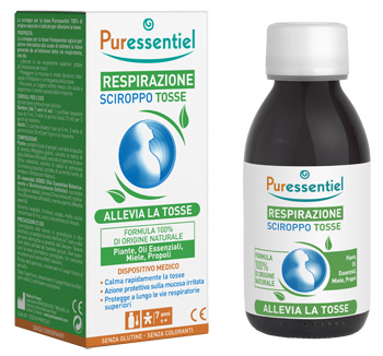 PURESSENTIEL SCIROPPO TOSSE RESPIRAZIONE DISPOSITIVO MEDICO 125 ML - Parafarmacia Mostacciano