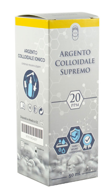 ARGENTO COLLOIDALE SUPREMO 20PPM CERTIFICATO SPRAY CON CONTAGOCCE + EROGATORE NASO + EROGATORE GOLA + EROGATORE PELLE - Parafarmacia Mostacciano
