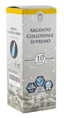 ARGENTO COLLOIDALE SUPREMO 10PPM CERTIFICATO CON CONTAGOCCE 50 ML - Parafarmacia Mostacciano