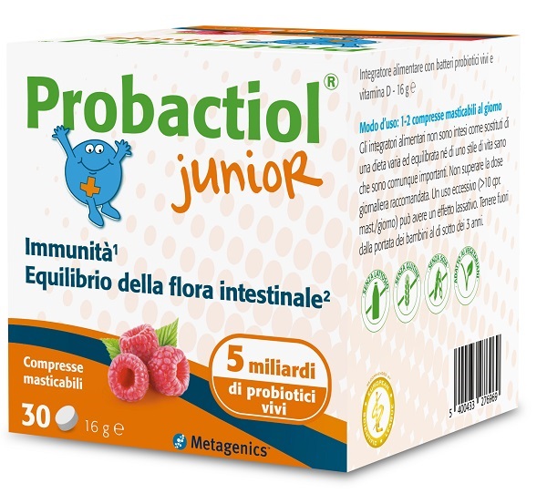 PROBACTIOL JUNIOR 30 COMPRESSE MASTICABILI NEW - Parafarmacia Mostacciano
