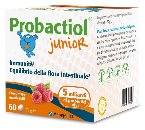 PROBACTIOL JUNIOR 60 COMPRESSE MASTICABILI NEW - Parafarmacia Mostacciano