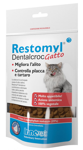 RESTOMYL DENTALCROC GATTO BUSTA 60 G - Parafarmacia Mostacciano
