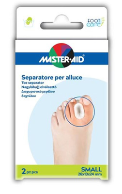 SEPARATORE DITA IN GEL MASTER-AID PER ALLUCE S 2 PEZZI - Parafarmacia Mostacciano