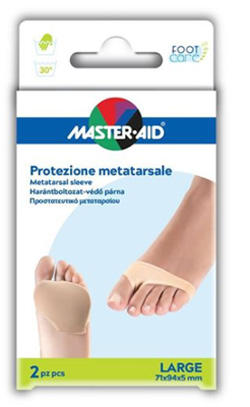 PROTEZIONE MASTER-AID PER METATARSO IN TESSUTO ELASTICO E GEL L 1 PAIO - Parafarmacia Mostacciano