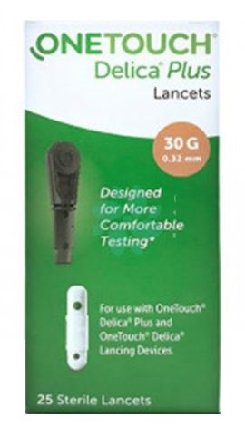 LANCETTE PUNGIDITO ONETOUCH DELICA PLUS 25 PEZZI - Parafarmacia Mostacciano
