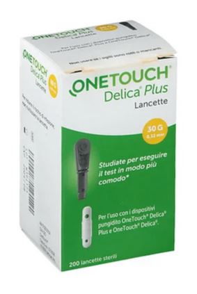 LANCETTE PUNGIDITO ONETOUCH DELICA PLUS 200 PEZZI - Parafarmacia Mostacciano
