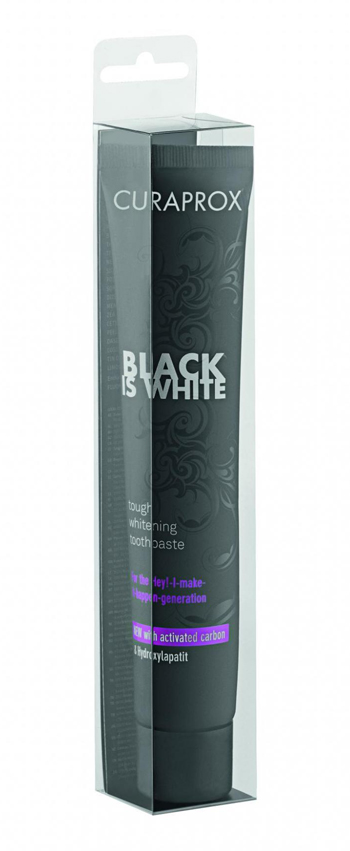 CURAPROX BLACK IS WHITE DENTIFRICIO TRAVEL SIZE 10 ML - Parafarmacia Mostacciano