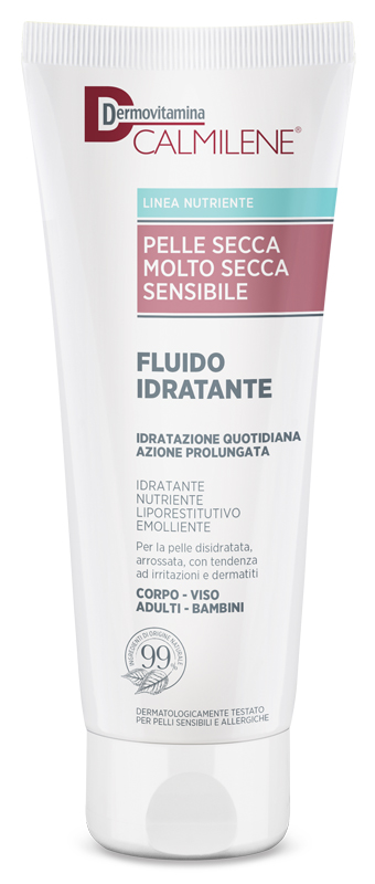 DERMOVITAMINA CALMILENE FLUIDO IDRATANTE PER PELLE SECCA, MOLTO SECCA E SENSIBILE 250 ML - Parafarmacia Mostacciano