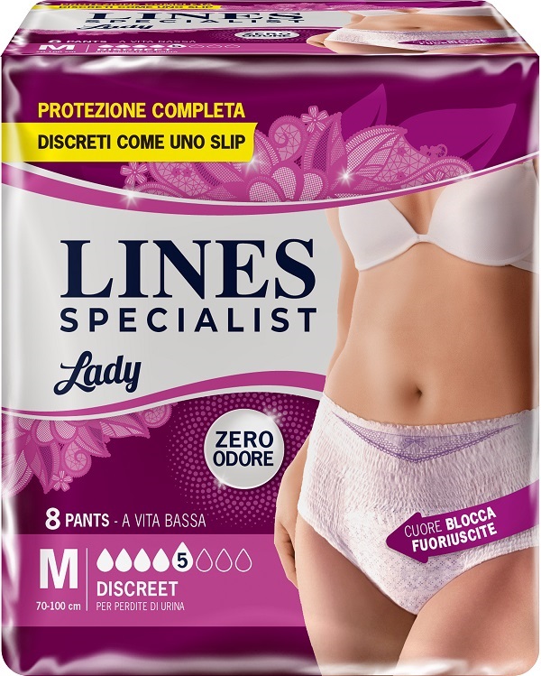 LINES SPECIALIST PANTS DISCREET M FARMA 8 PEZZI - Parafarmacia Mostacciano