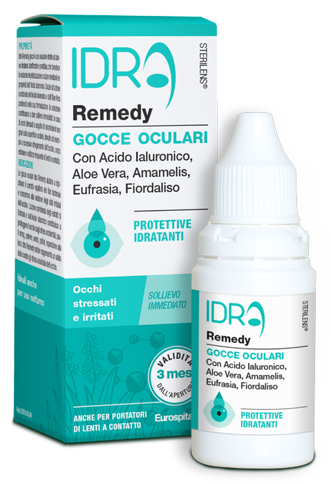 GOCCE OCULARI PROTETTIVE IDRATANTI STERILENS IDRA REMEDY CON ACIDO IALURONICO E ALOE VERA 10 ML - Parafarmacia Mostacciano