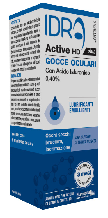 GOCCE OCULARI STERILENS IDRA ACTIVE HD PLUS 10 ML CON ACIDO IALURONICO 0,40% - Parafarmacia Mostacciano