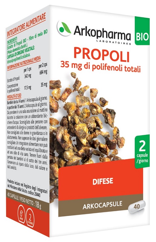 ARKOPHARMA LABORATOIRES BIO PROPOLI 40 CAPSULE - Parafarmacia Mostacciano