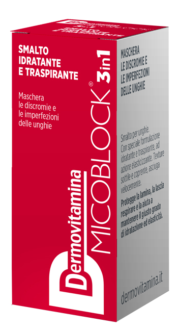 DERMOVITAMINA MICOBLOCK 3 IN 1 SMALTO IDRATANTE E TRASPIRANTE ROSSO 5 ML - Parafarmacia Mostacciano