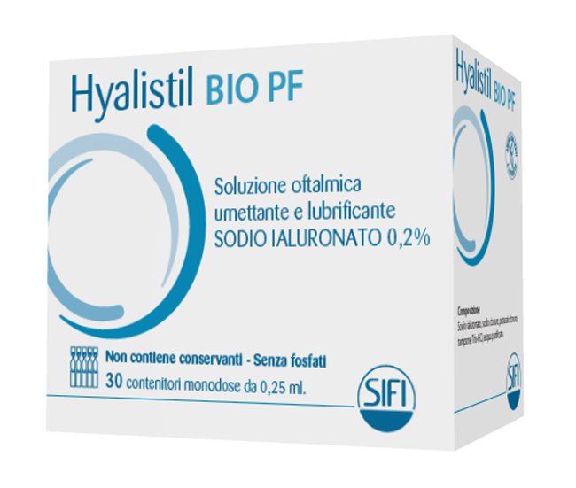 HYALISTIL BIO PF SOLUZIONE OFTALMICA PHOSPHATE FREE MONODOSE A BASE DI ACIDO IALURONICO 0,2% 30 FLACONCINI 0,25 ML - Parafarmacia Mostacciano