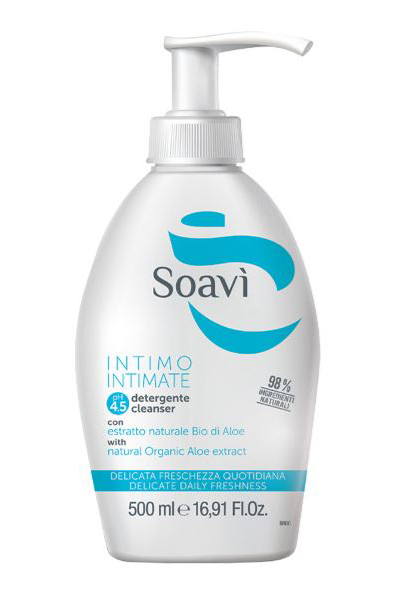 SOAVI' INTIMO DELICATO PH4,5 FLACONE CON DISPENSER 500 ML - Parafarmacia Mostacciano