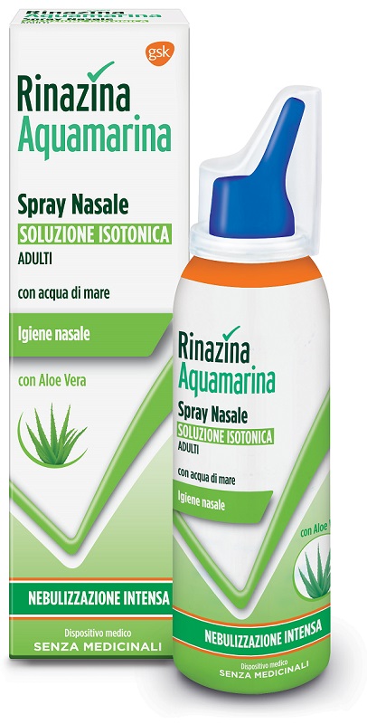 RINAZINA AQUAMARINA ISOTONICA ALOE SPRAY NEBULIZZAZIONE INTENSA 100 ML - Parafarmacia Mostacciano