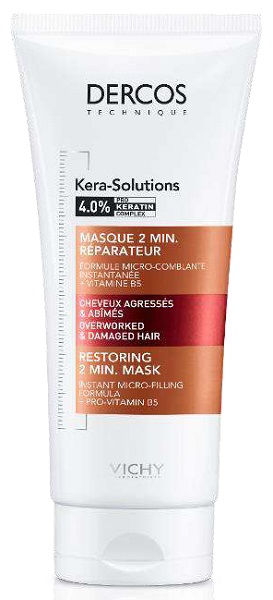 DERCOS TECHNIQUE KERASOL MASCHERA RIPARATRICE 2 MIN 200 ML - Parafarmacia Mostacciano