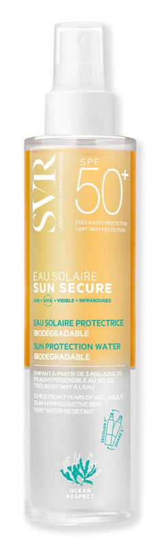 SUN SECURE EAU SOLAIRE SPF50 200 ML - Parafarmacia Mostacciano