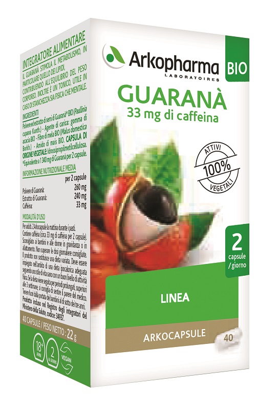 ARKO CAPSULE GUARANA' BIO 40 CAPSULE - Parafarmacia Mostacciano