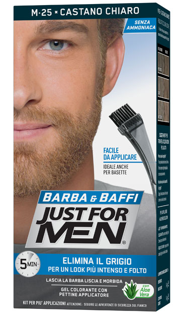 JUST FOR MEN BARBA & BAFFI M25 CASTANO CHIARO 51 G - Parafarmacia Mostacciano