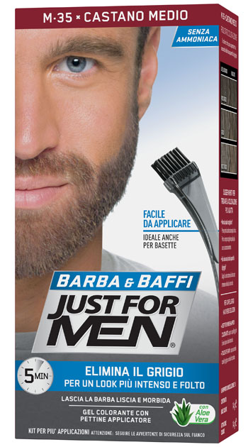 JUST FOR MEN BARBA & BAFFI M35 CASTANO MEDIO 51 G - Parafarmacia Mostacciano
