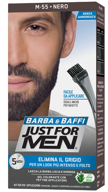 JUST FOR MEN BARBA & BAFFI M55 NERO 51 G - Parafarmacia Mostacciano