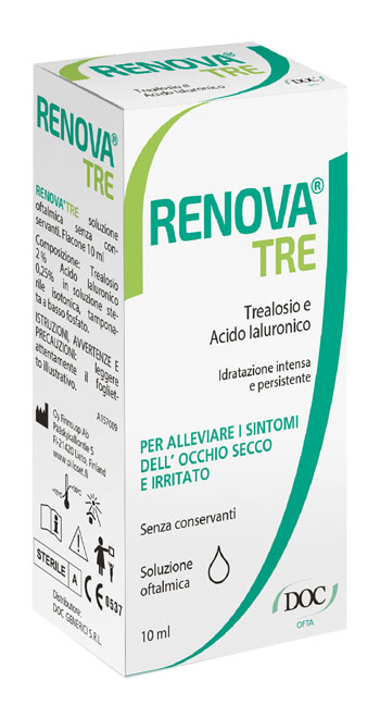 RENOVA TRE COLLIRIO A BASE DI TREALOSIO E ACIDO IALURONICO 10 ML SENZA CONSERVANTI - Parafarmacia Mostacciano
