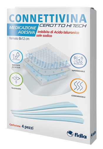 CEROTTO CONNETTIVINA HITECH 8 X 12 CM 4 PEZZI - Parafarmacia Mostacciano