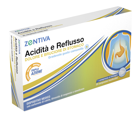 ZENTIVA ACIDITA' REFLUSSO 20 COMPRESSE MASTICABILI - Parafarmacia Mostacciano