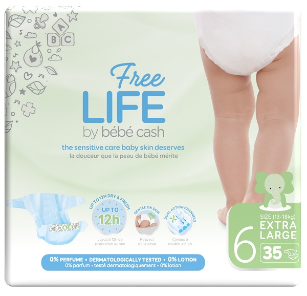 FREELIFE BY BEBECASH PANTS XL TAGLIA 6 17 KG+ GIROVITA FINO A 72 CM 18 PEZZI - Parafarmacia Mostacciano