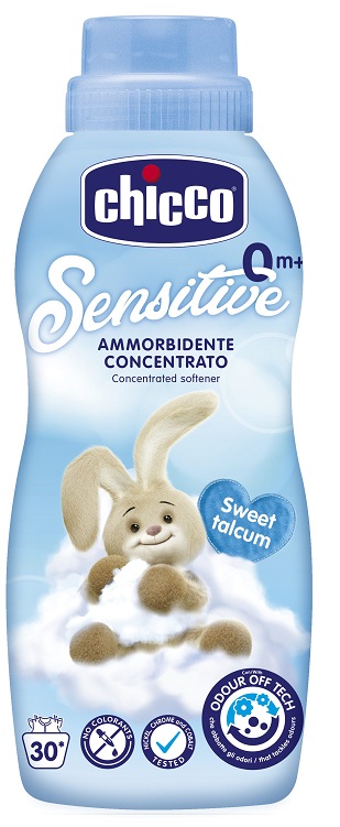 CHICCO SENSITIVE 0M+ AMMORBIDENTE CONCENTRATO SWEET TALCUM 750 ML - Parafarmacia Mostacciano