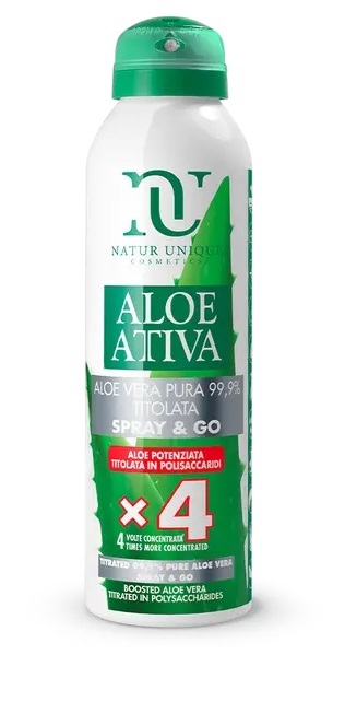 NATUR UNIQUE SPRAY&GO ALOE POTENZIATA TITOLATA 4X 150 ML - Parafarmacia Mostacciano
