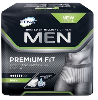 MUTANDINA ASSORBENTE MASCHILE TENA MEN PREMIUM FIT LIVELLO 4 TAGLIA MEDIUM 10 PEZZI - Parafarmacia Mostacciano