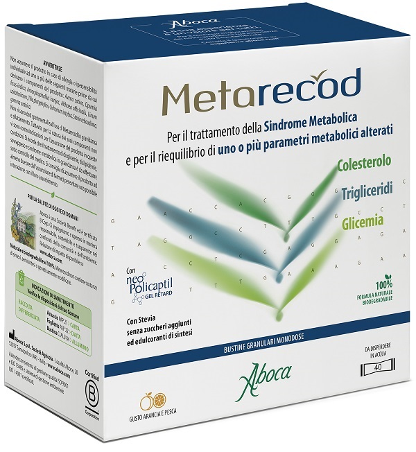 METARECOD 40 BUSTINE GRANULARI X 2,5G GUSTO ARANCIA E PESCA - Parafarmacia Mostacciano