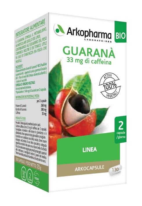 ARKO CAPSULE GUARANA' BIO 130 CAPSULE - Parafarmacia Mostacciano