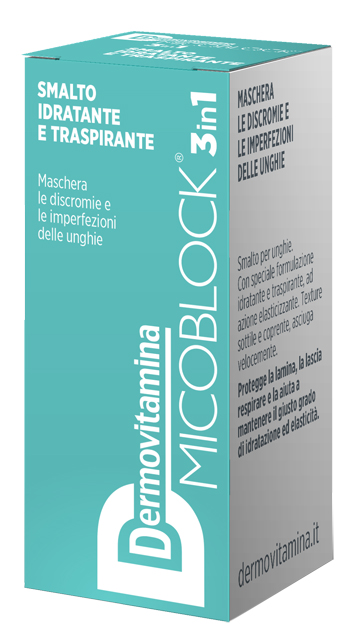 DERMOVITAMINA MICOBLOCK 3 IN 1 SMALTO IDRATANTE E TRASPIRANTE TURCHESE 5 ML - Parafarmacia Mostacciano
