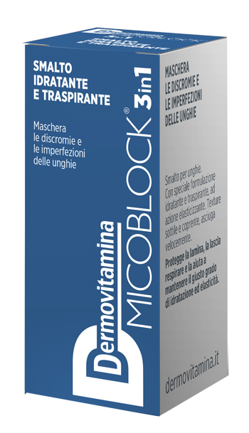 DERMOVITAMINA MICOBLOCK 3 IN 1 SMALTO IDRATANTE E TRASPIRANTE BLU 5 ML - Parafarmacia Mostacciano
