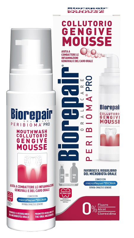 BIOREPAIR ORAL CARE PERIBIOMA PRO COLLUTORIO GENGIVE MOUSSE 200 ML - Parafarmacia Mostacciano