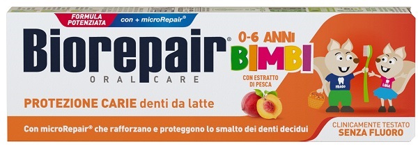 BIOREPAIR ORAL CARE KIDS 0-6 ANNI DENTI DA LATTE DENTIFRICIO CON ESTRATTO DI PESCA 50 ML - Parafarmacia Mostacciano